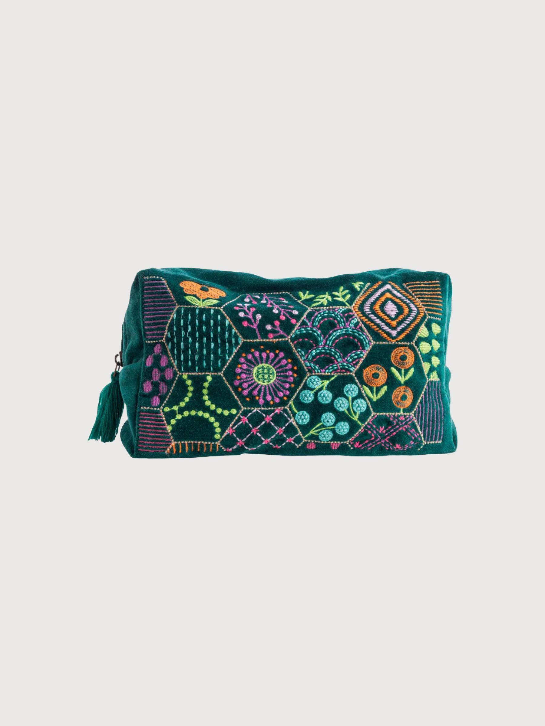 Kosmetiktasche VELVET BLOOM ART bunt | Tranquillo