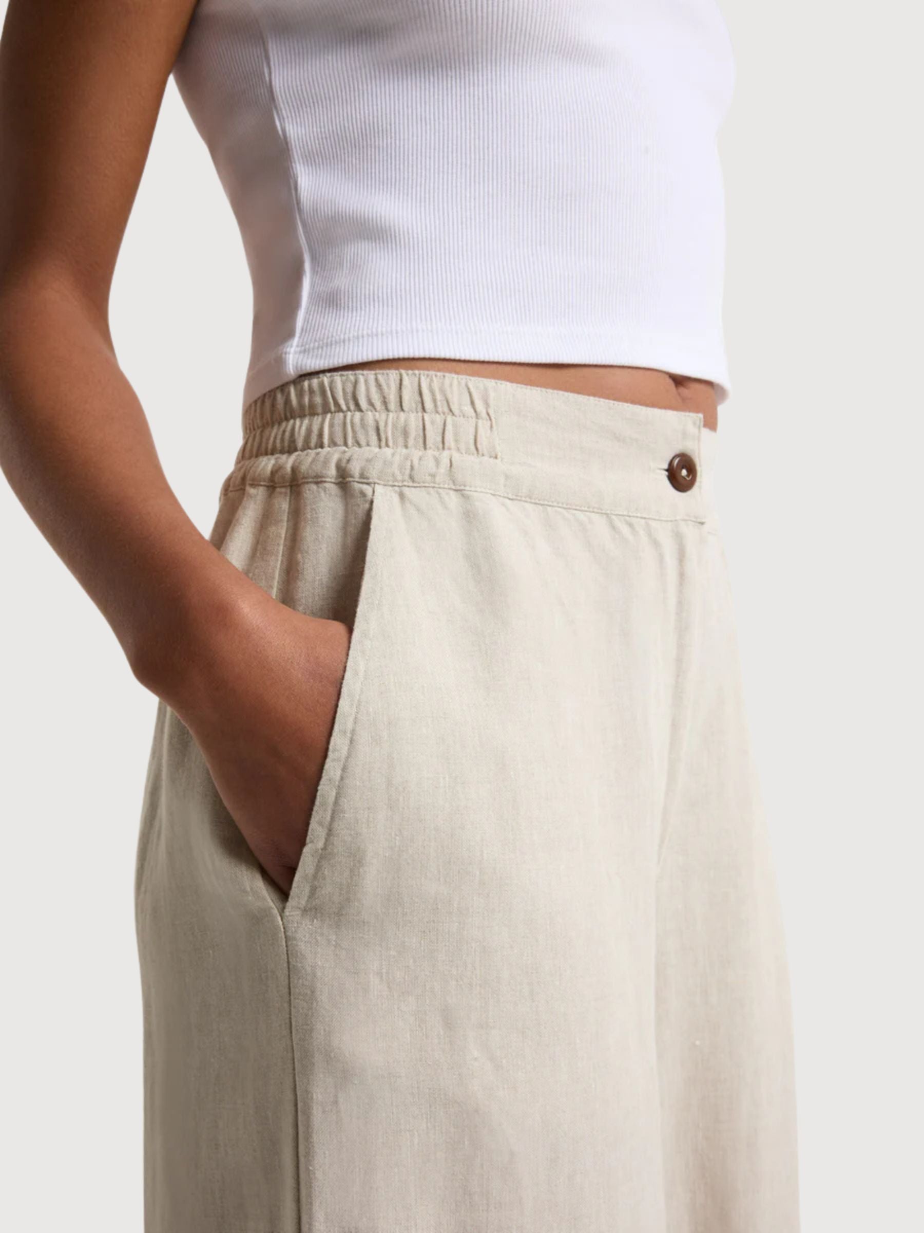 Lilian Trousers Undyed Linen | King Of Indigo
