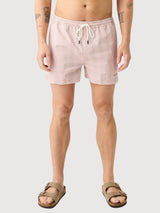 Badeshorts aus Seersucker mit Streifen bis Mitte Oberschenkel | KNOWLEDGE COTTON APPAREL