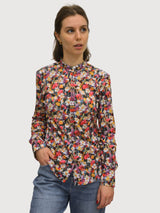 Damen Hemd mit Blumenmuster F0538 | Re-Do-It