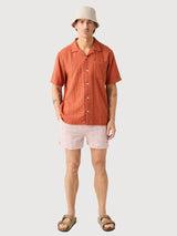 Badeshorts aus Seersucker mit Streifen bis Mitte Oberschenkel | KNOWLEDGE COTTON APPAREL