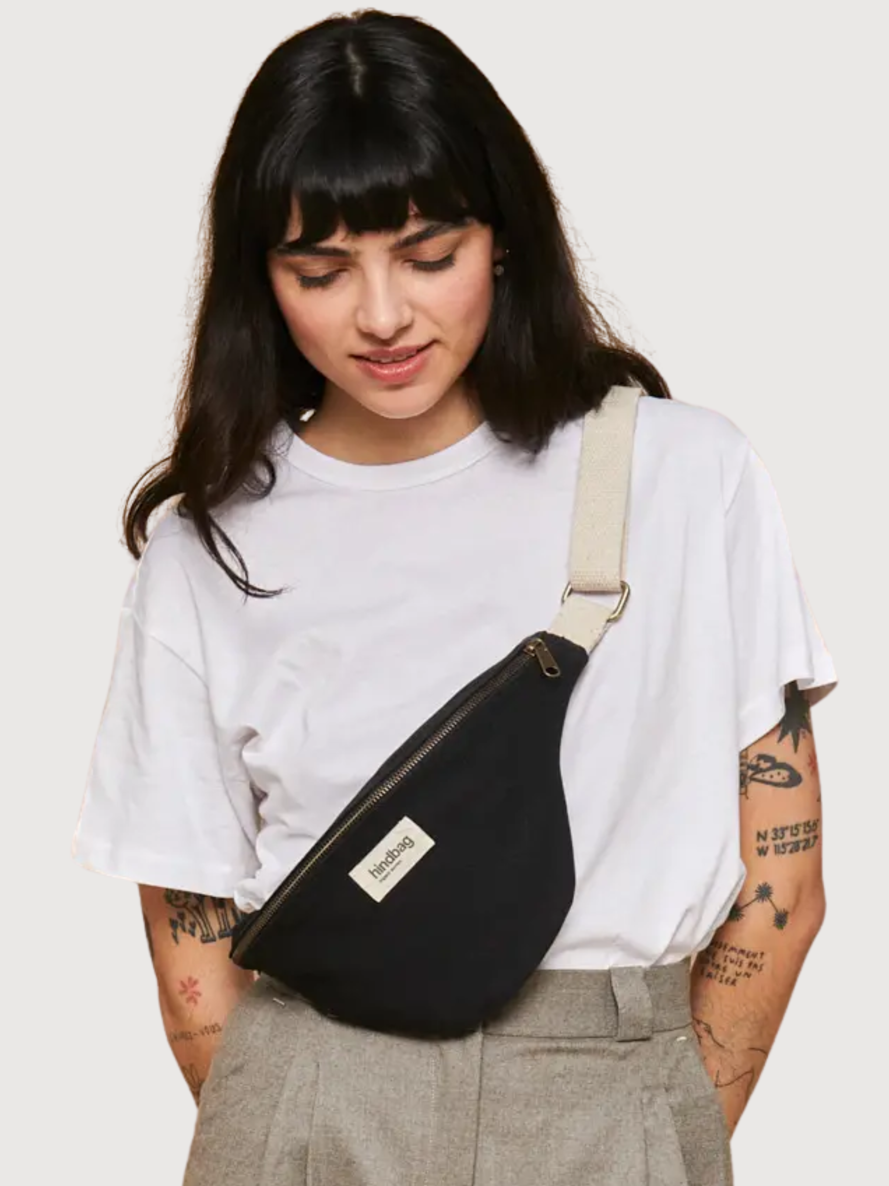 Olivia Noir Bio -Baumwoll -Fanny -Packung | Hindbag