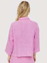 Blouse Lia Pink Linen | Mazine