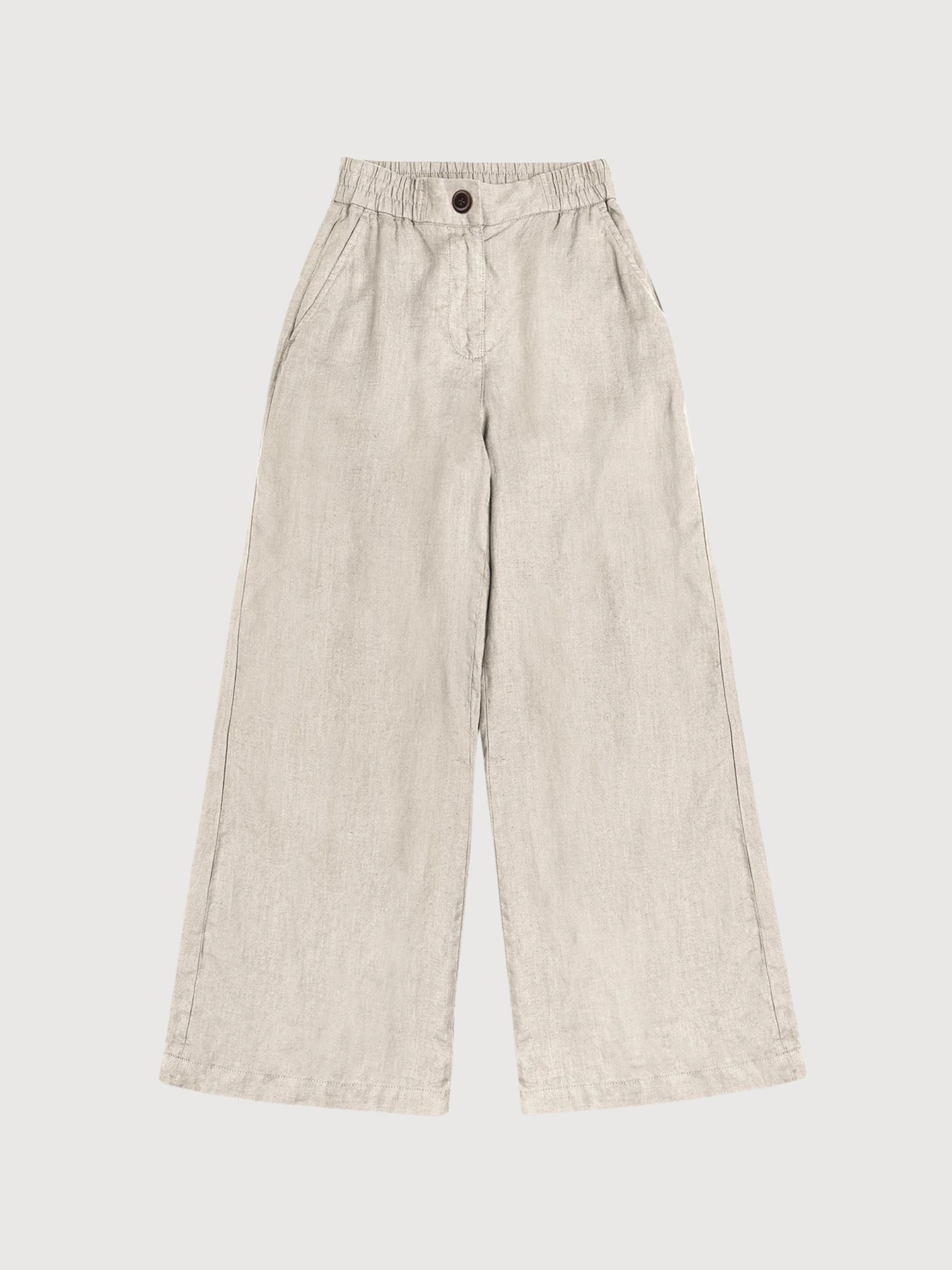 Lilian Trousers Undyed Linen | King Of Indigo
