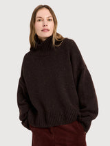 Cropped Sweater Bitter Chocolate GOTS | Lanius