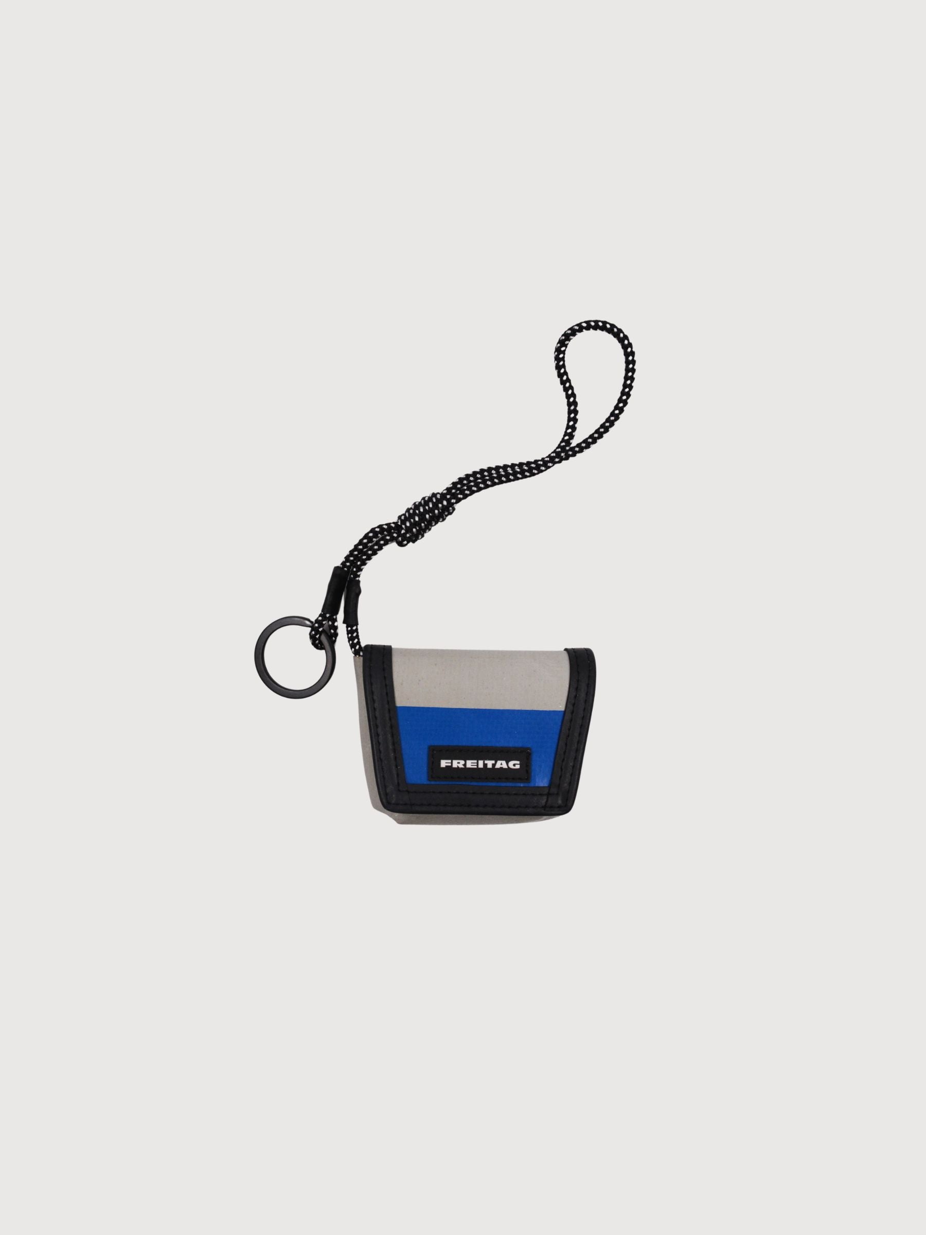Key Holder Mini Messenger Grey/Blue | Freitag