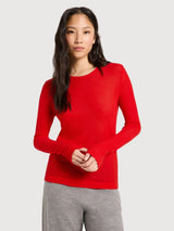 Long-Sleeve Top Shirt Tencel Red | Lanius