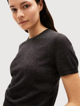 Guiliaa Merino Steel Melange T -Shirt Damen | Armedangels