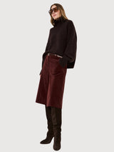 Cropped Sweater Bitter Chocolate GOTS | Lanius