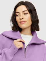 Inha Zip Pullover Lilac Pink Damen | Mazine