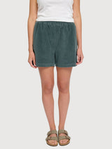 Pantaloncini in velluto a coste da donna, bottiglia di cotone | Mazine