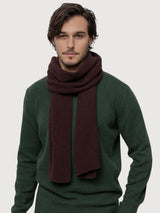 Brown Federico cashmere unisex scarf by RIFÒ, soft and cozy with a stylish, versatile design perfect for cold weather.