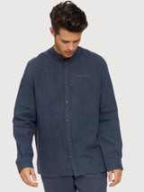 Camicia Altona Blu Lino | Mazine
