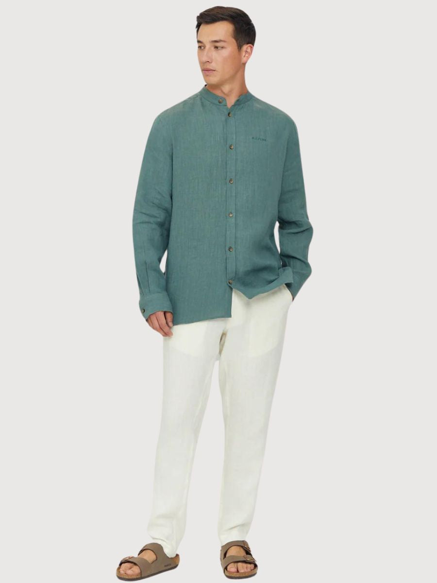 Camicia Altona Verde Lino | Mazine