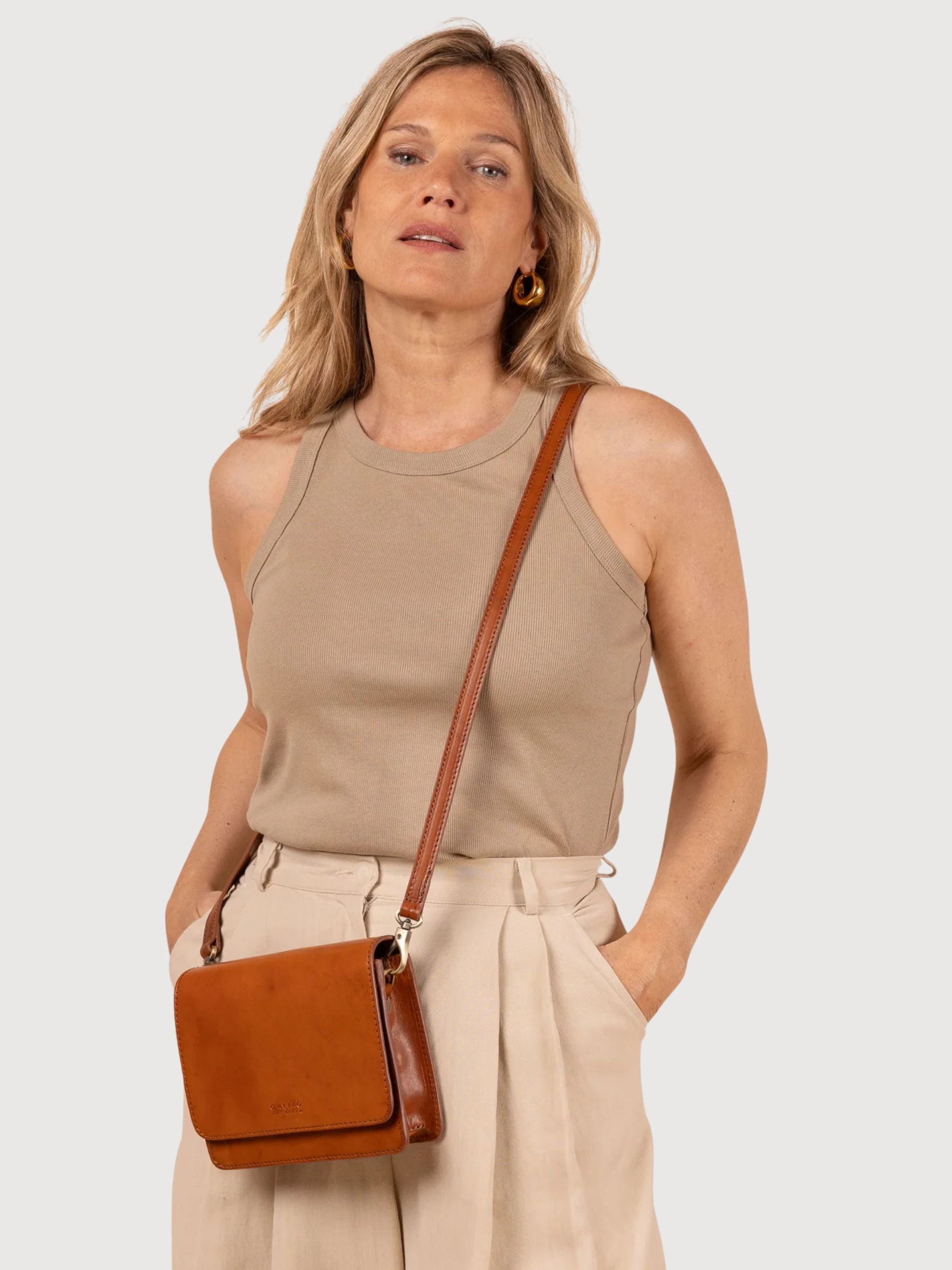 Audrey Mini - Pelle Classica Cognac | O MY BAG