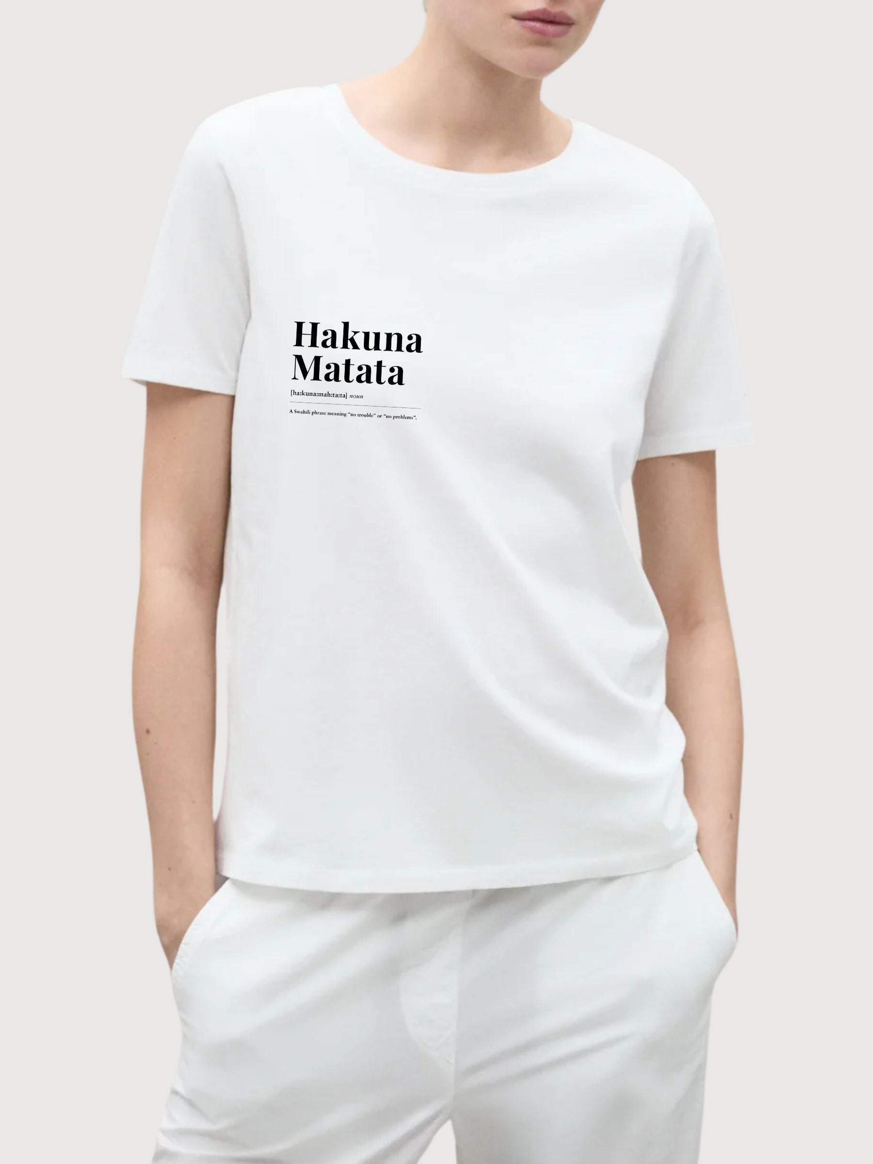 Sara T-Shirt Hakuna Matata Weiss | Re-Bello