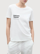 Sara T-Shirt Hakuna Matata Weiss | Re-Bello