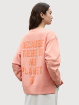 Orange Sweatshirt Frau Mossalf mit Rückdruck | Ecoalf