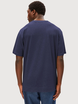 T-Shirt Maarkos Linen Blend Navy Man | Armedangels