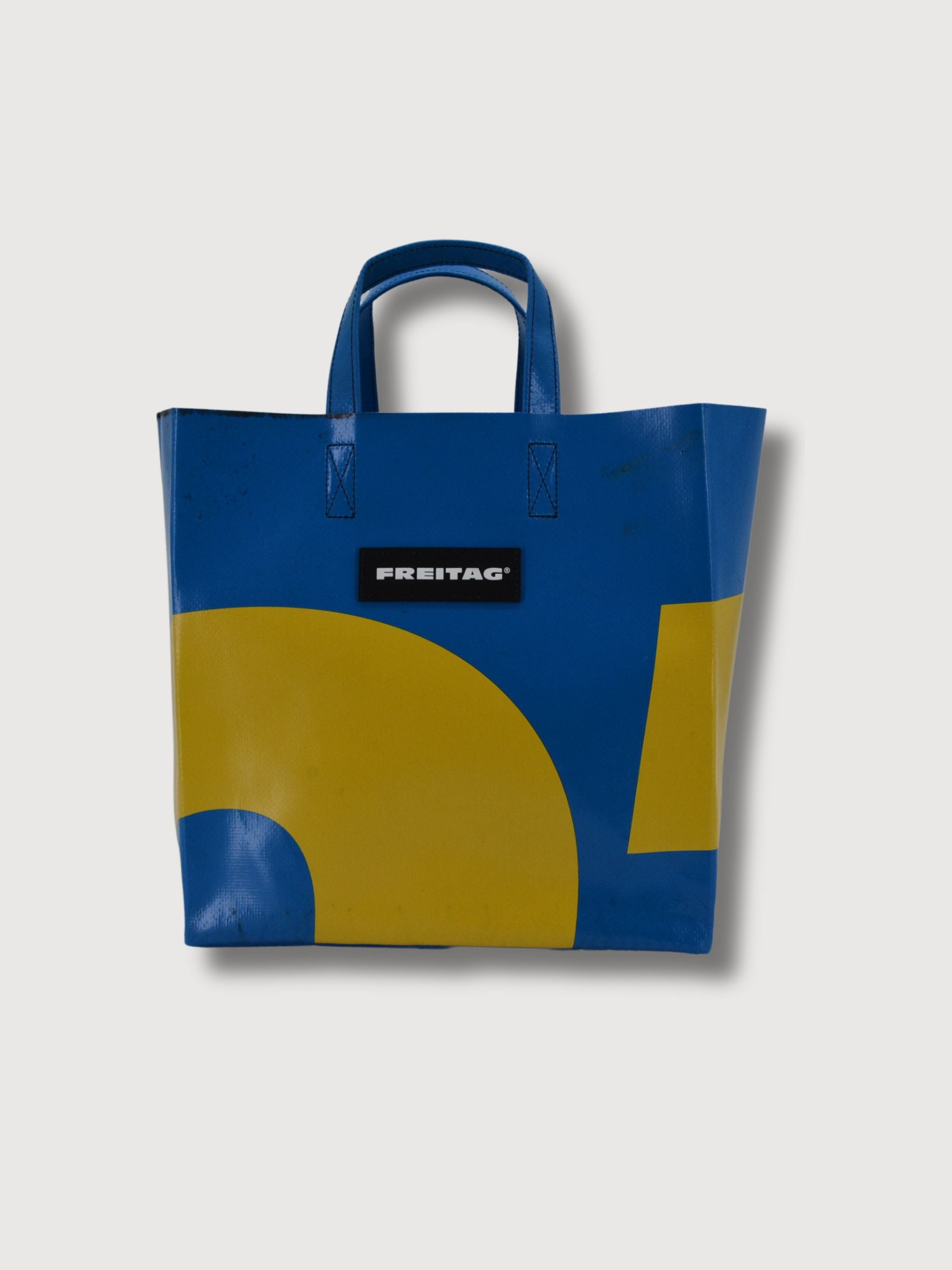 Sonny Shoppers Bag Blue/Yellow In Used Truck Tarps | Freitag