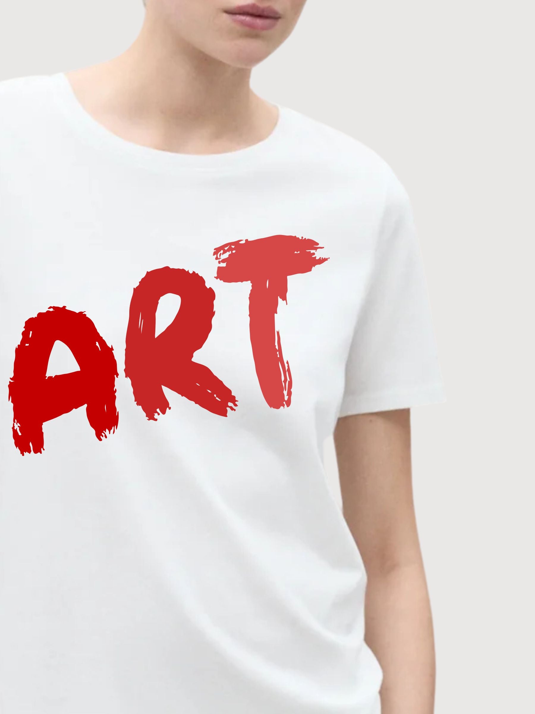 Sara T-shirt Art White | Re-bello