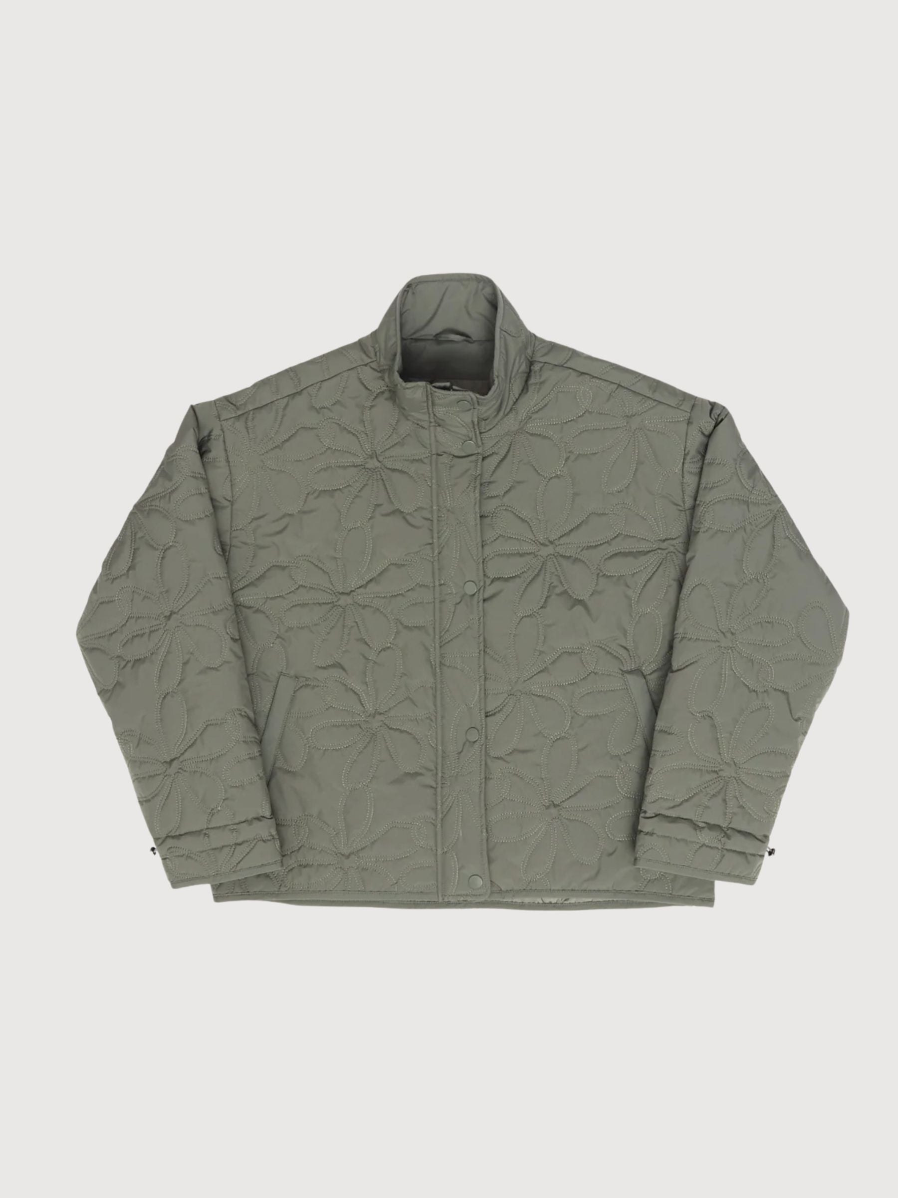 Jacket Floral Quilt Green Woman | Mazine