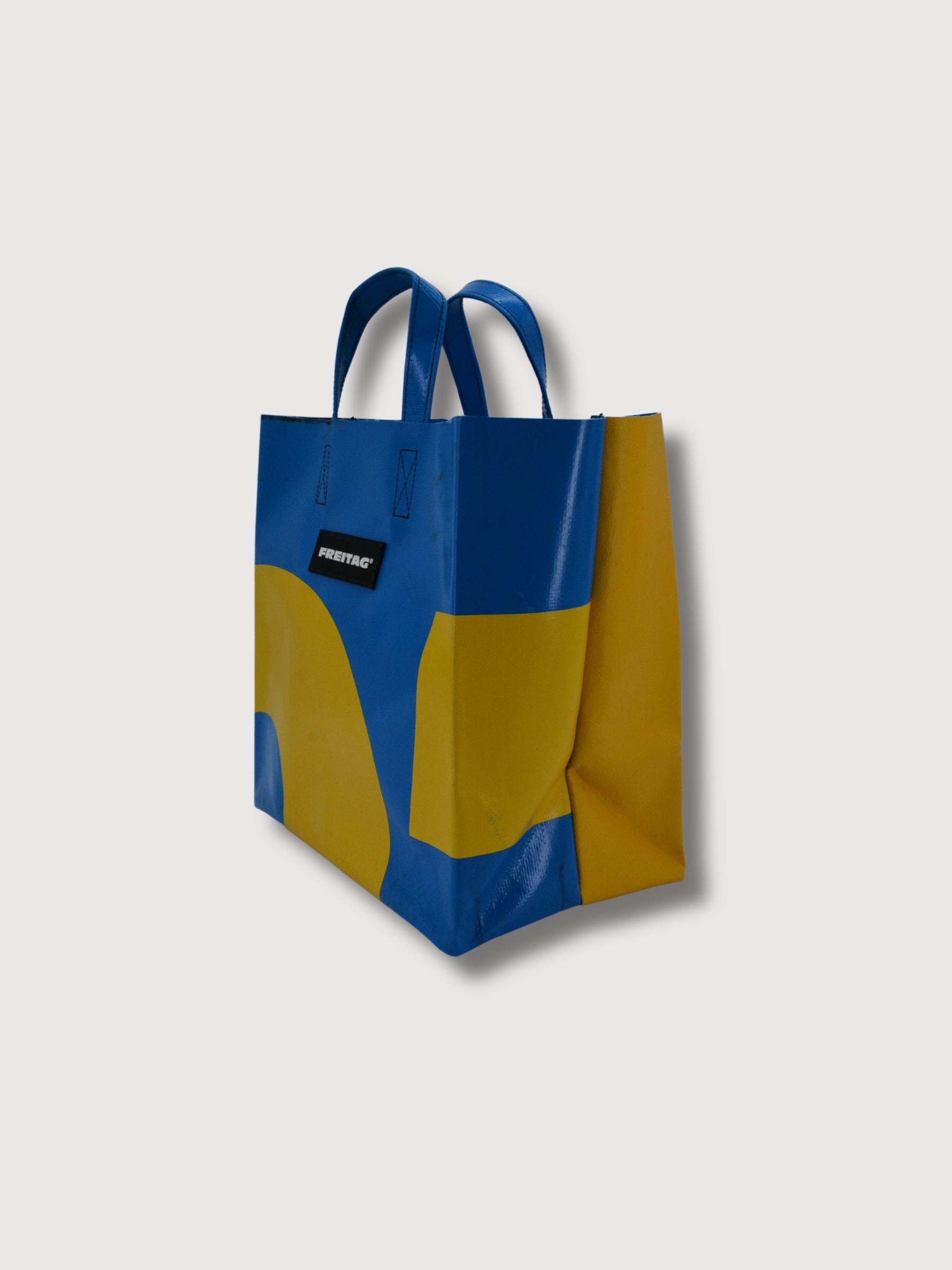 Sonny Shoppers Bag Blue/Yellow In Used Truck Tarps | Freitag