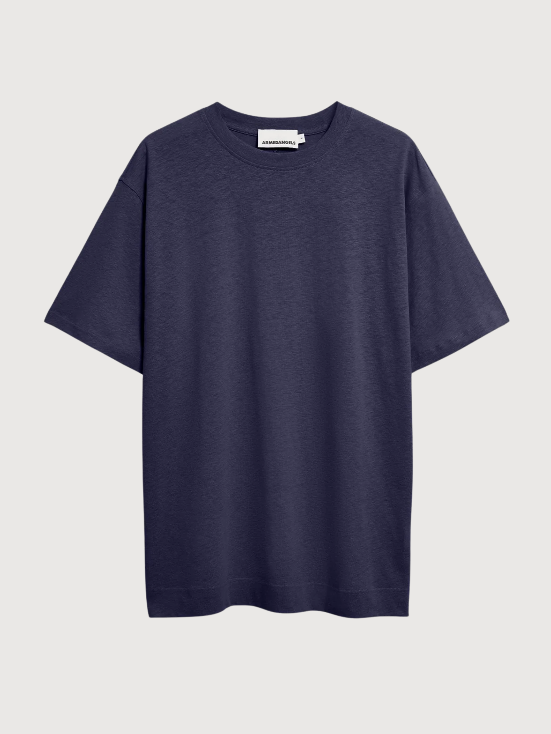 T-Shirt Maarkos Linen Blend Navy Man | Armedangels