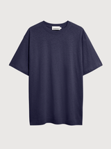 T-Shirt Maarkos Linen Blend Navy Man | Armedangels