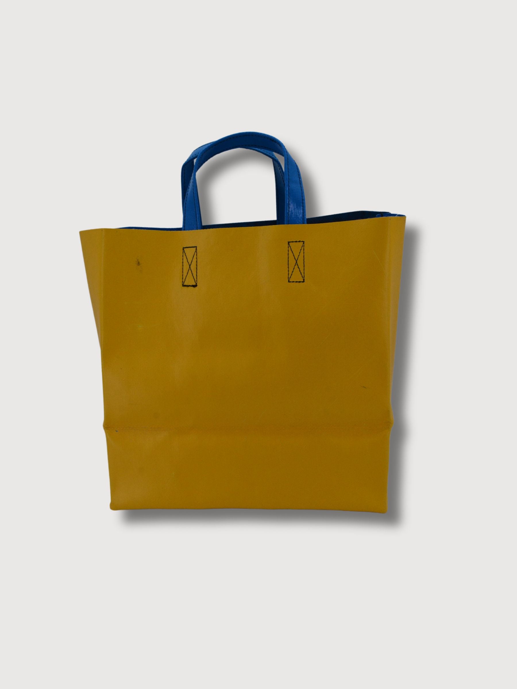 Sonny Shoppers Bag Blue/Yellow In Used Truck Tarps | Freitag