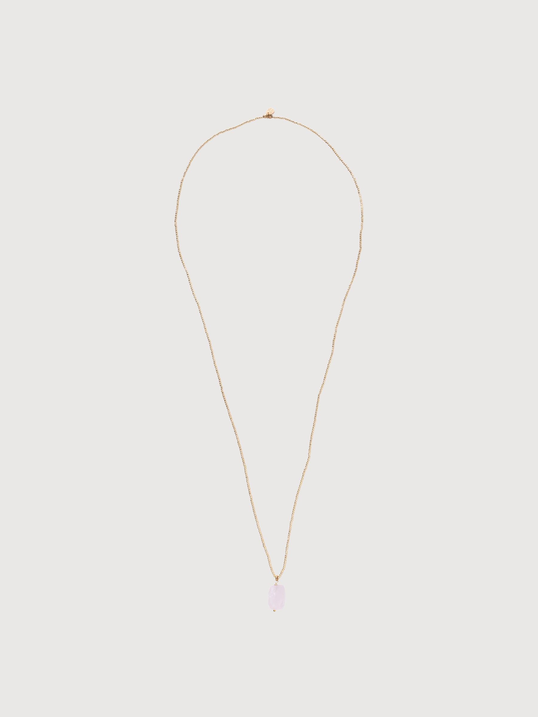 Necklace Calm Rose Quartz Gold | A Beautiful Story