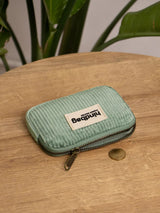 Lili Porte-monnaie Velours Vert | Hindbag