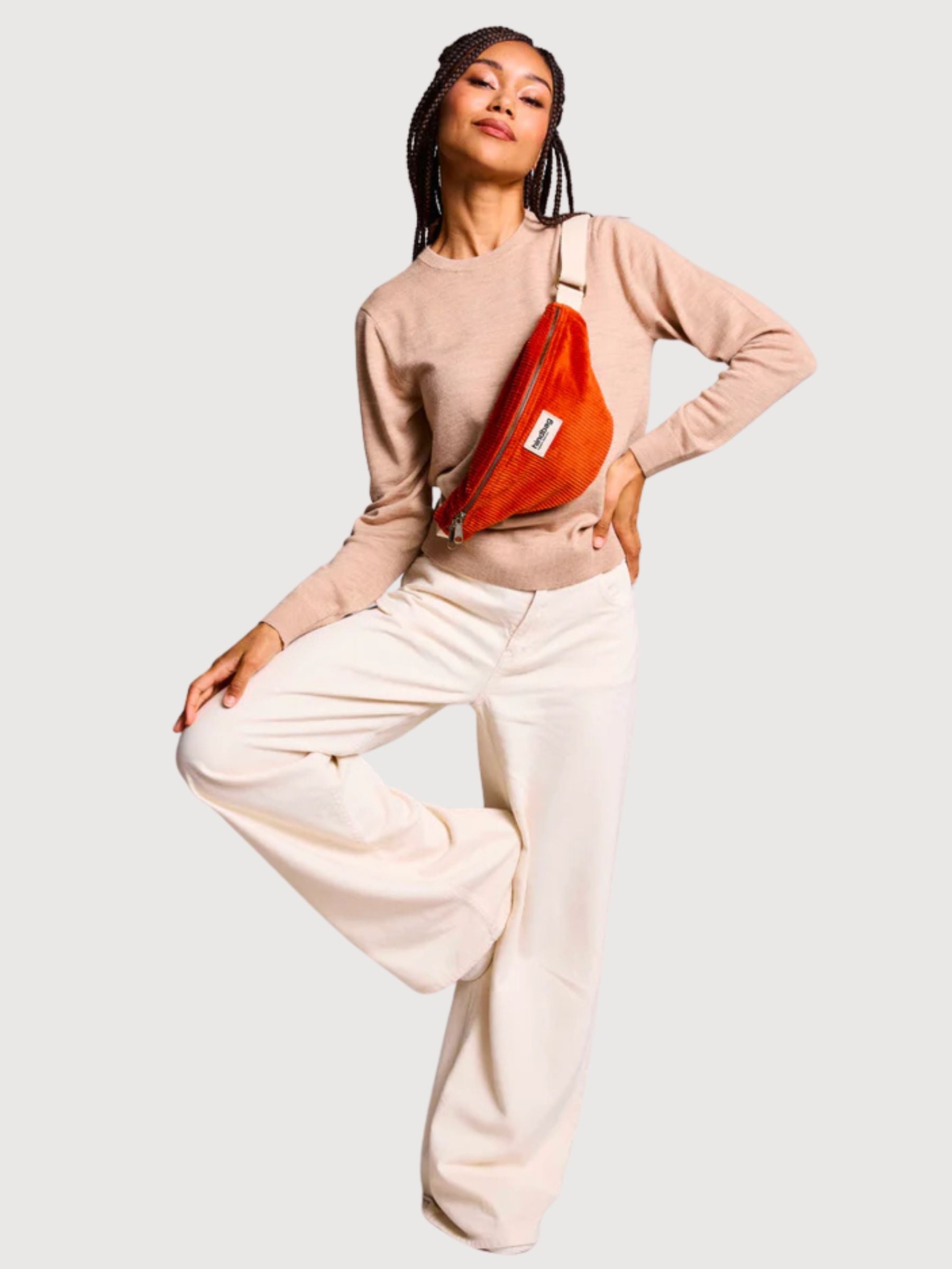 Olivia Sac banane Velours Brique | Hindbag