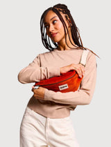 Olivia Sac banane Velours Brique | Hindbag