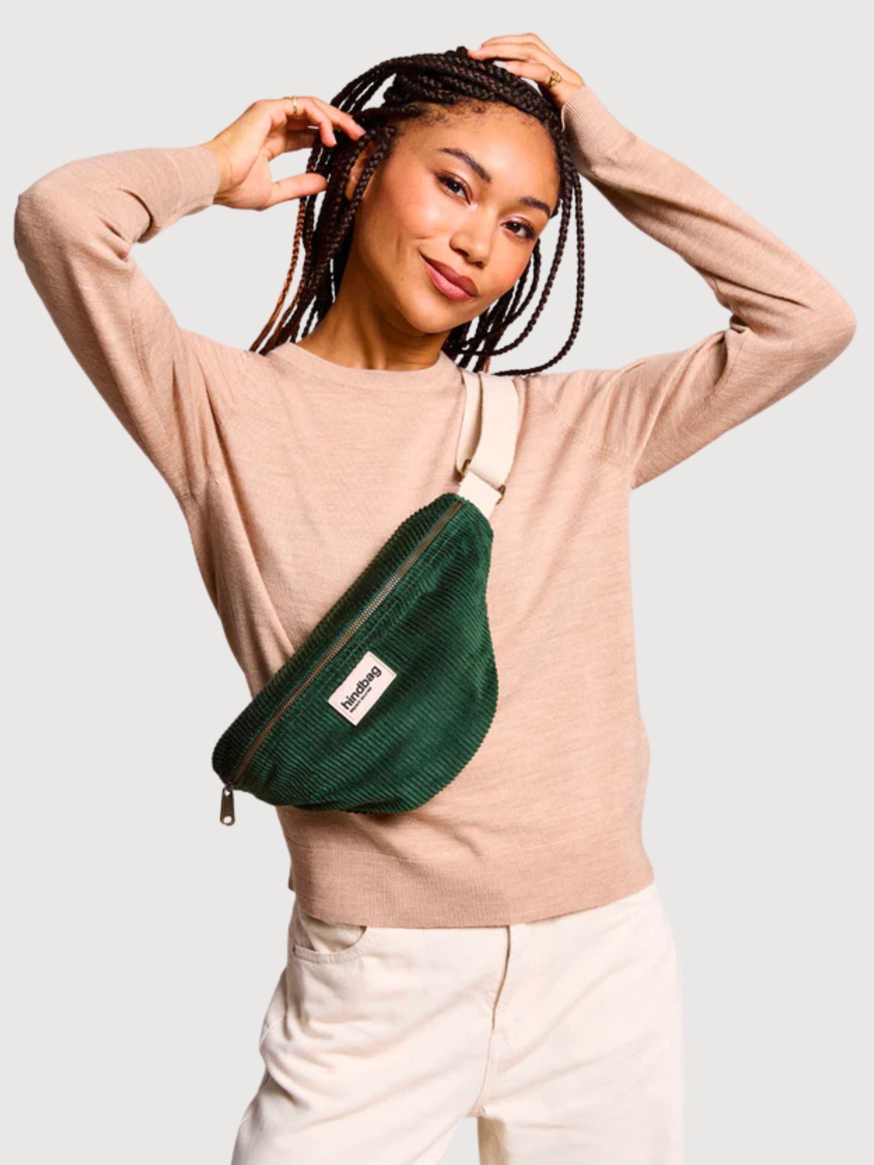 Olivia Sac banane Velours Sapin | hindbag