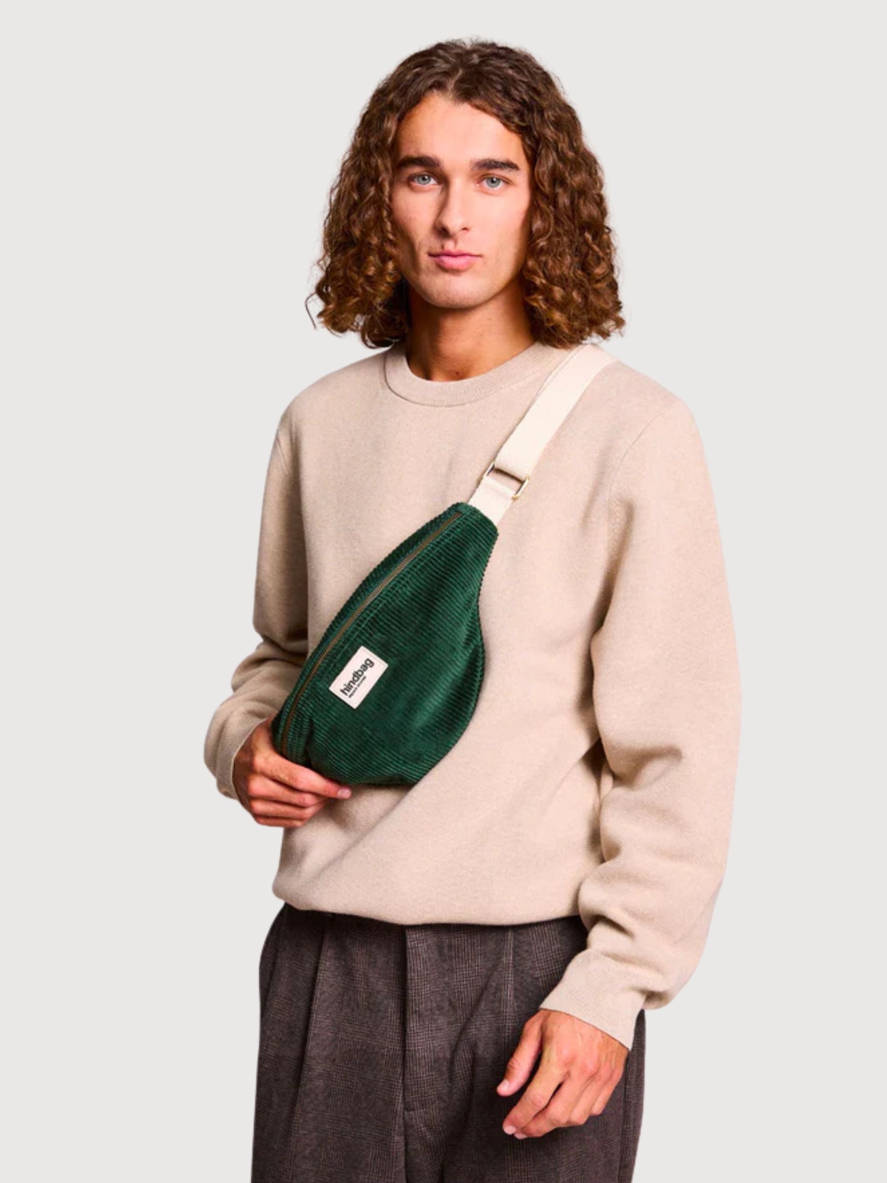 Olivia Sac banane Velours Sapin | hindbag