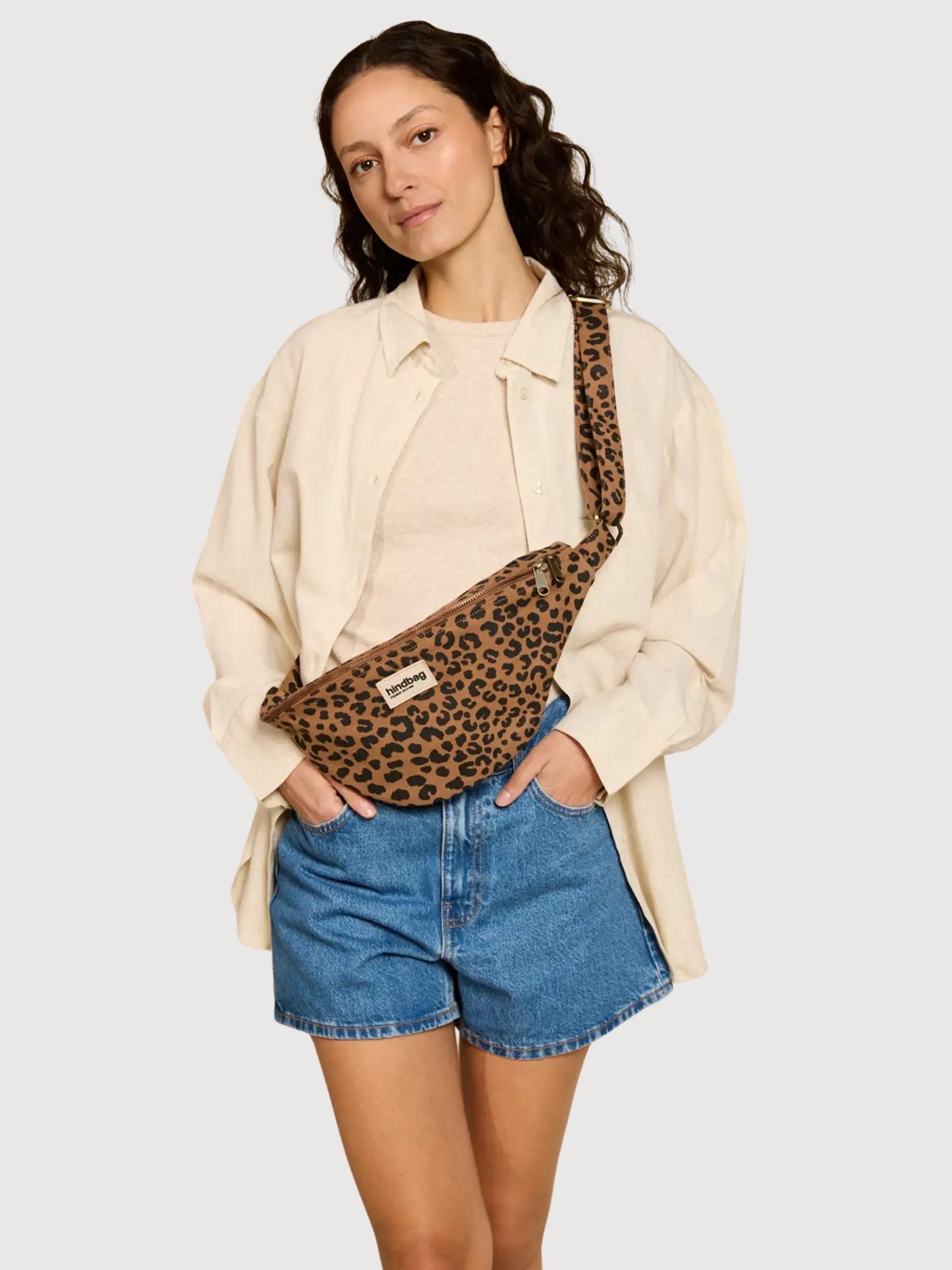 Sasha Fanny Pack – Leopard Cannelle | Hindbag