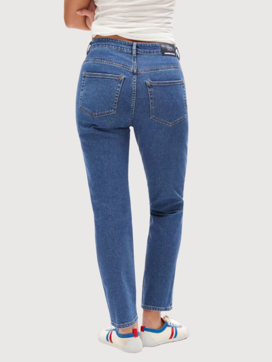 Lejaani High Taille Jeans Blue Basis in Cotone -Orgel | Armedangels