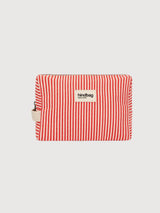 Beauty Case Leon Rayures Rouge | Hindbag