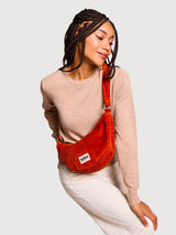 Andrea Fourrure Velours Brique | HINDBAG