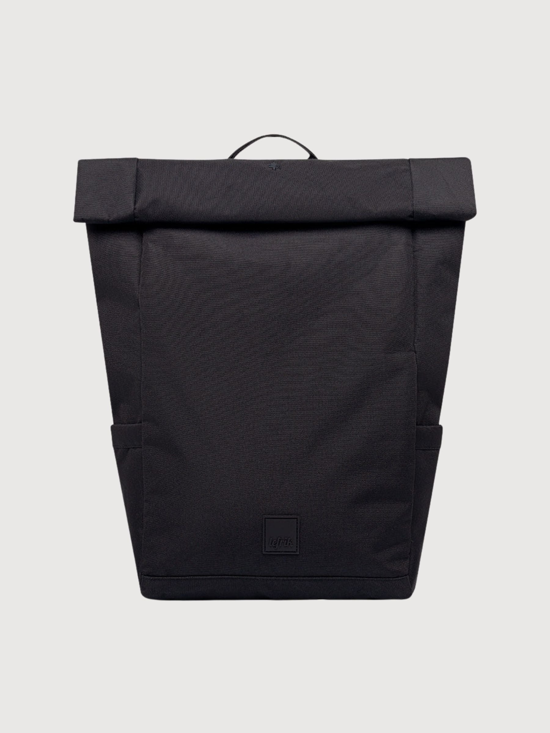 Schwarzer Rucksack aus recyceltem Polyester | Lefrik