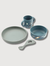 Vivi Silicone Tableware Set 4-Pack Arctic Sea/Ocean View