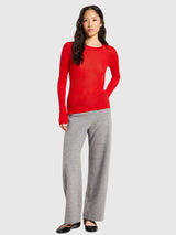 Long-Sleeve Top Shirt Tencel Red | Lanius