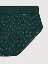 Slip Verde Peperoncino Rosso Uomo | A-dam