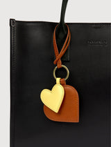 Keyring Bag Charm Hearts Brown | O My Bag
