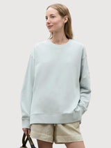 Minz Sweatshirt Frau Mossalf mit Hintergrund | Ecoalf