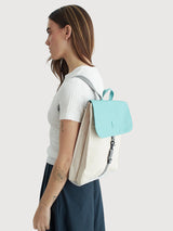 Backpack Handy Mini Aqua Green & Ecru | Lefrik
