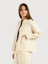 Jacket Stiby Work Stripe Weiss | Dedicated