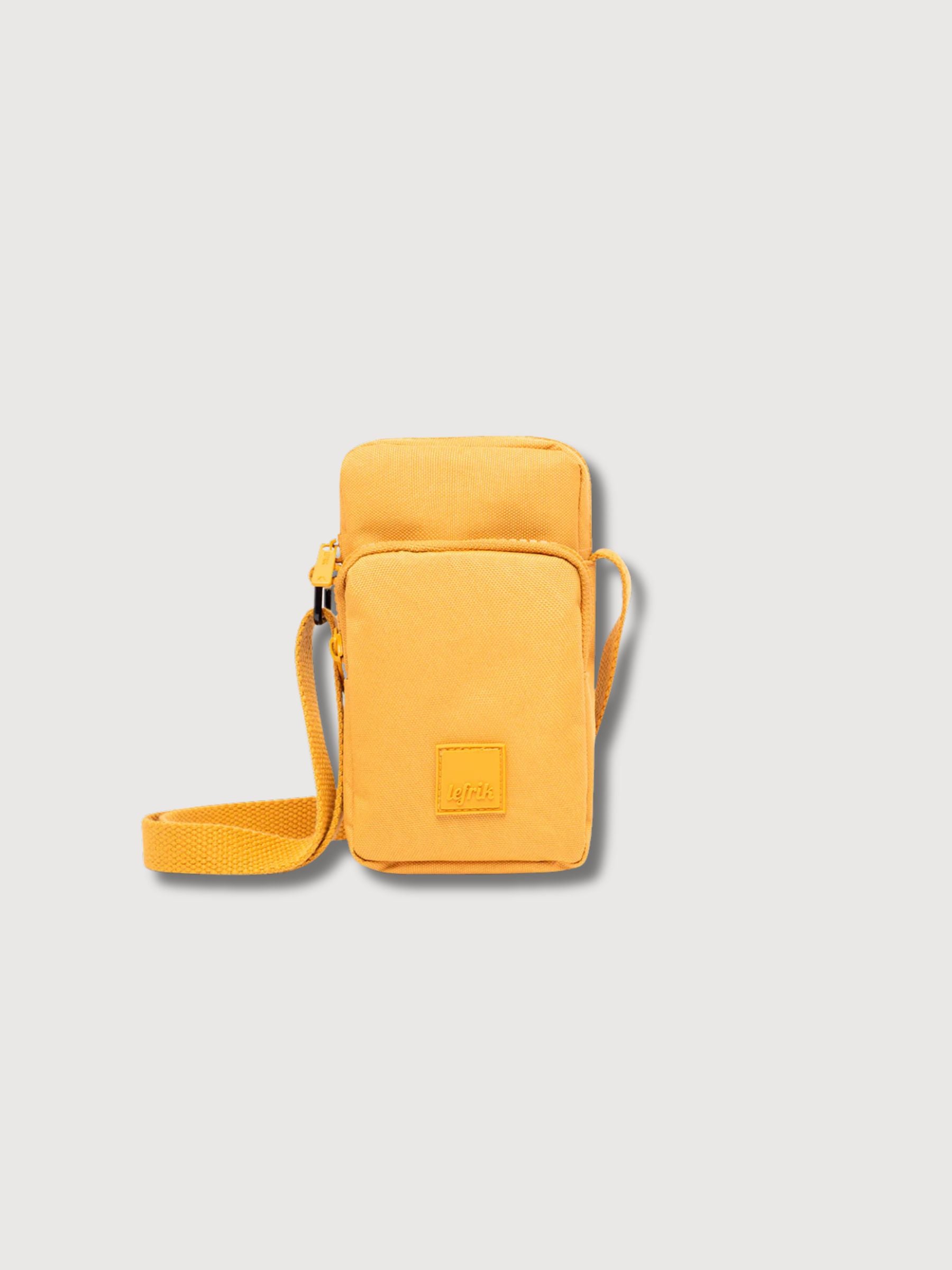 Borsa per cellulare Amsterdam Mustard in poliestere riciclato | LEFRIK