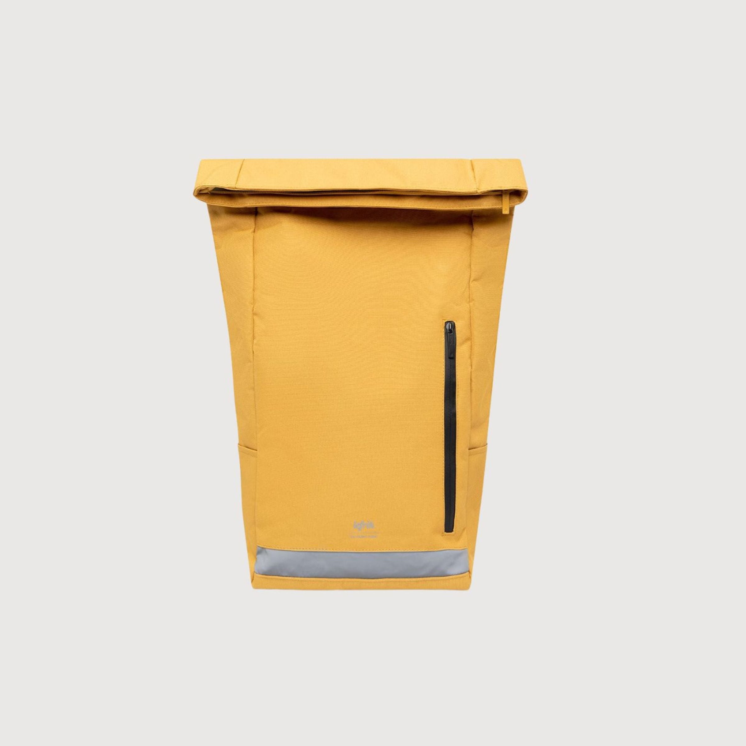 Rucksackrolle Reflexion neuer Senf in recyceltem Polyester | LEFRIK